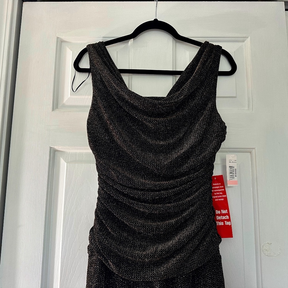 Black gold dress